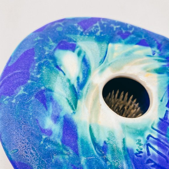 Vintage Ceramic Vase with built in Flower Frog - Picture 8 of 12